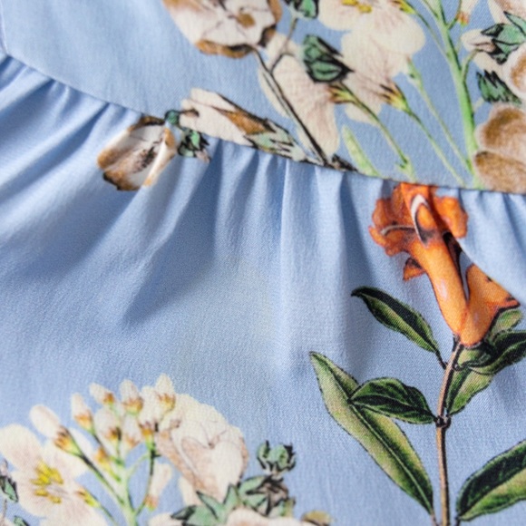 Parker Blue Floral Maxi Dress / Gown - Picture 6 of 6